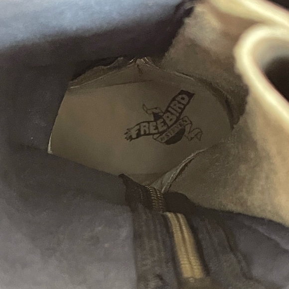 FREEBIRD by STEVEN Knee-High Distressed Blue & Brown Suede Boots, Size 8 EUC - Picture 11 of 16